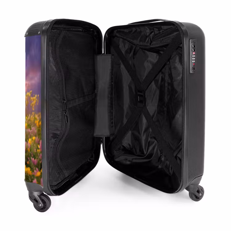 Valise - Hamster parmi les fleurs au coucher du soleil — 5