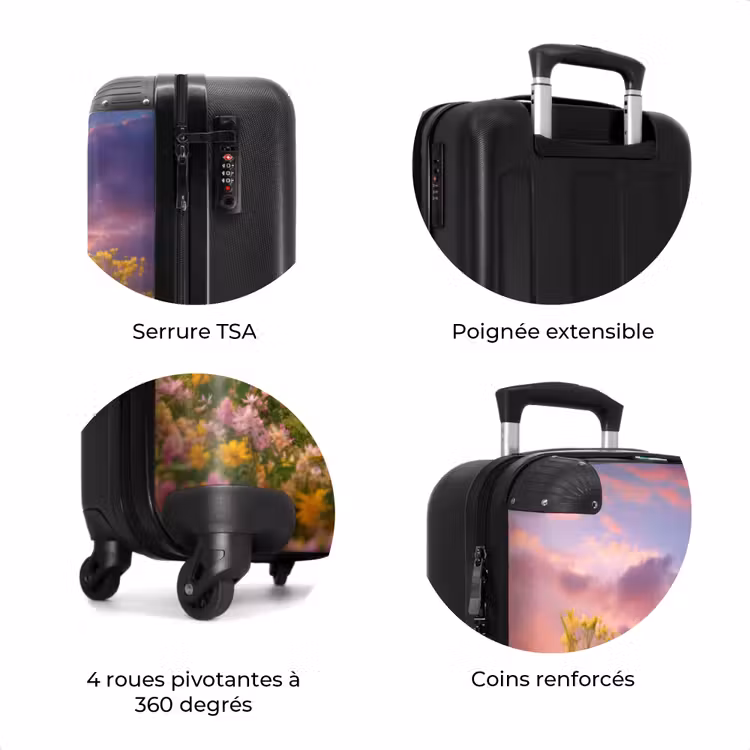 Valise - Hamster parmi les fleurs au coucher du soleil — 8