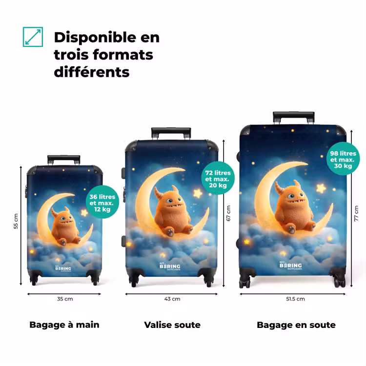 Valise - Monstre jaune sur la lune — 3