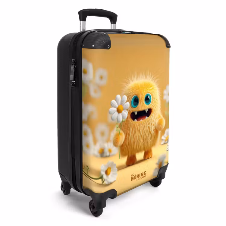 Valise - Monstre joyeux et moelleux avec une fleur — 2