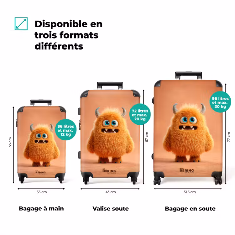 Valise - Monstre orange sur fond orange — 3