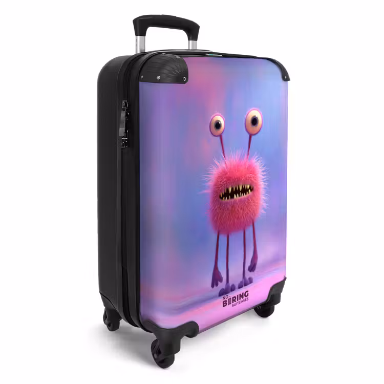 Valise - Monstre rose sur fond pastel — 2