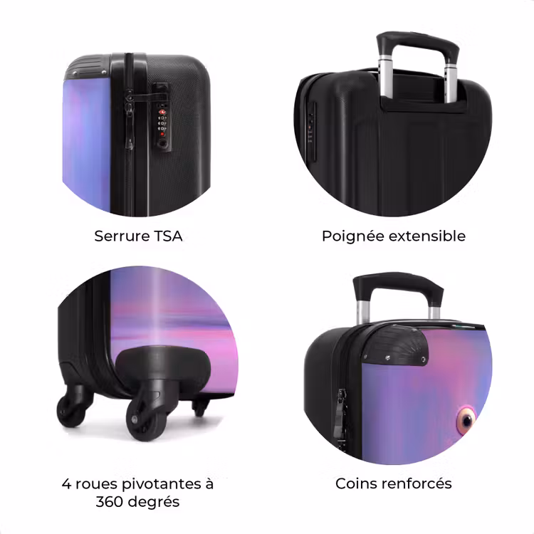 Valise - Monstre rose sur fond pastel — 8