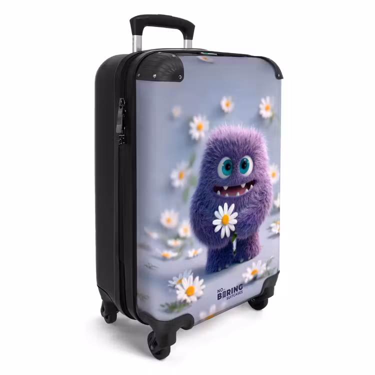 Valise - monstre violet avec marguerites — 2