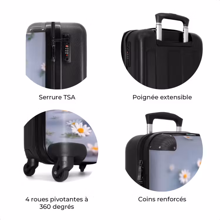 Valise - monstre violet avec marguerites — 8