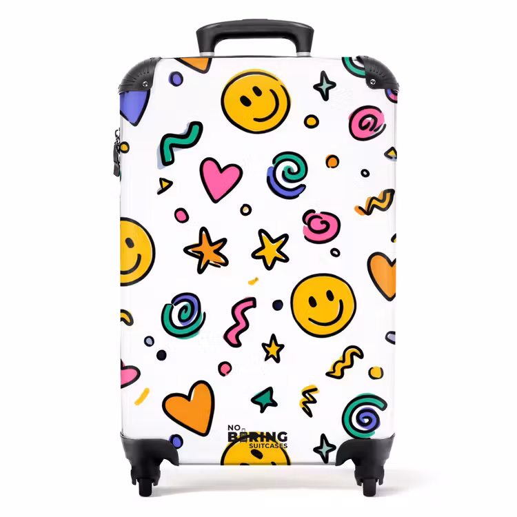 Valise - Motif coloré sur fond blanc — 1