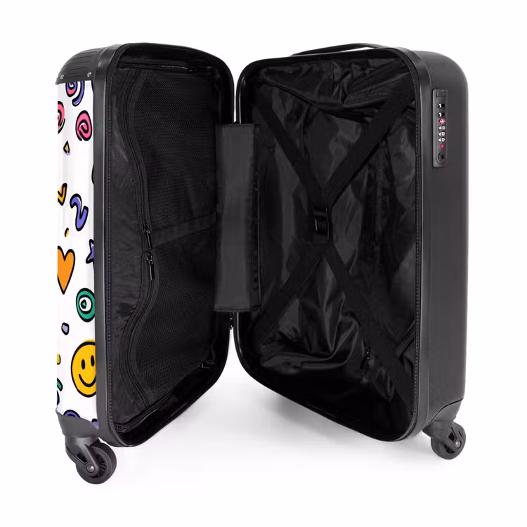 Valise - Motif coloré sur fond blanc — 5
