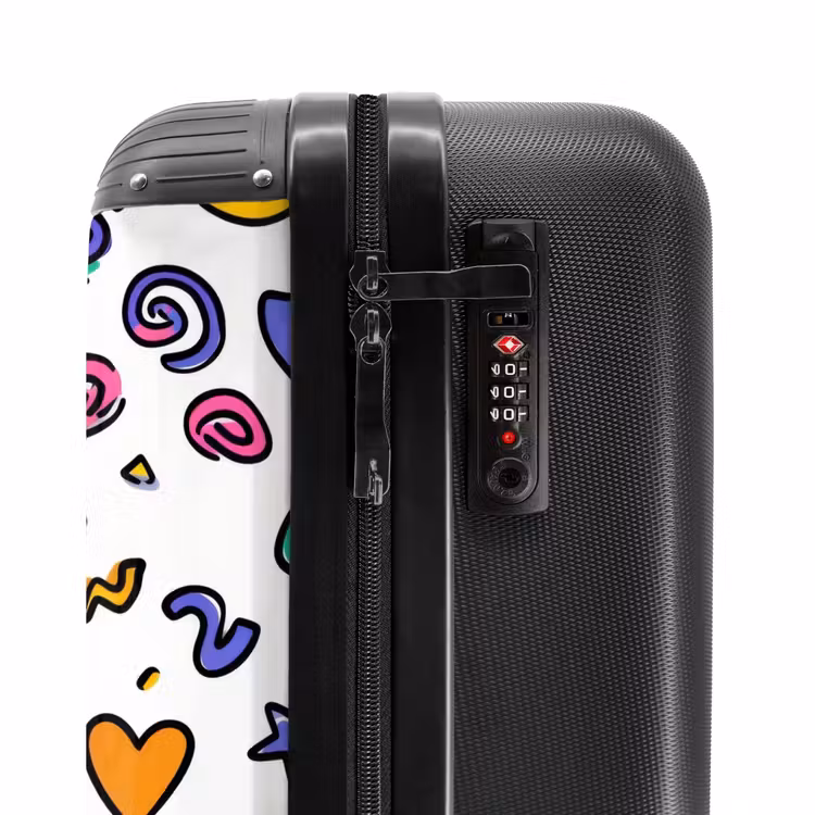Valise - Motif coloré sur fond blanc — 6