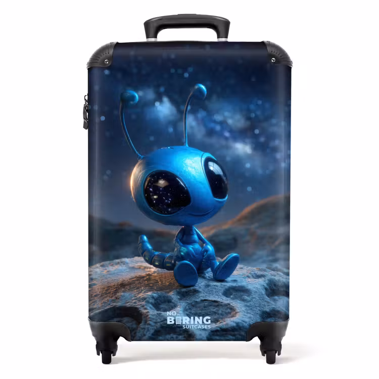 Valise - Petit extraterrestre bleu regardant la Voie lactée — 1