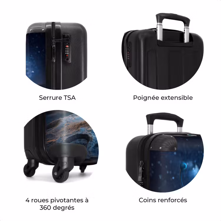 Valise - Petit extraterrestre bleu regardant la Voie lactée — 8