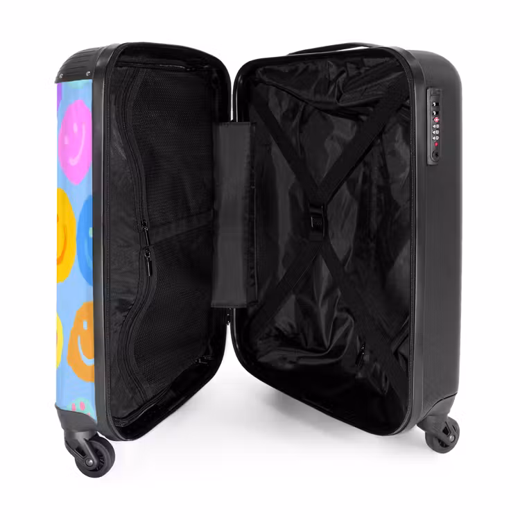 Valise - Smiley arc-en-ciel sur fond bleu — 5