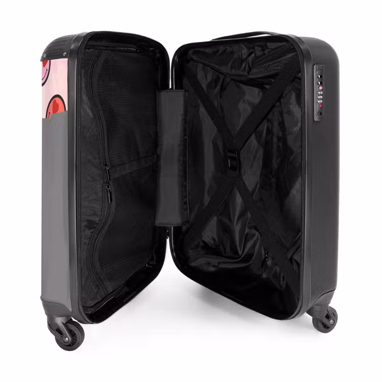 Valise - Smiley rose sur fond rose — 5