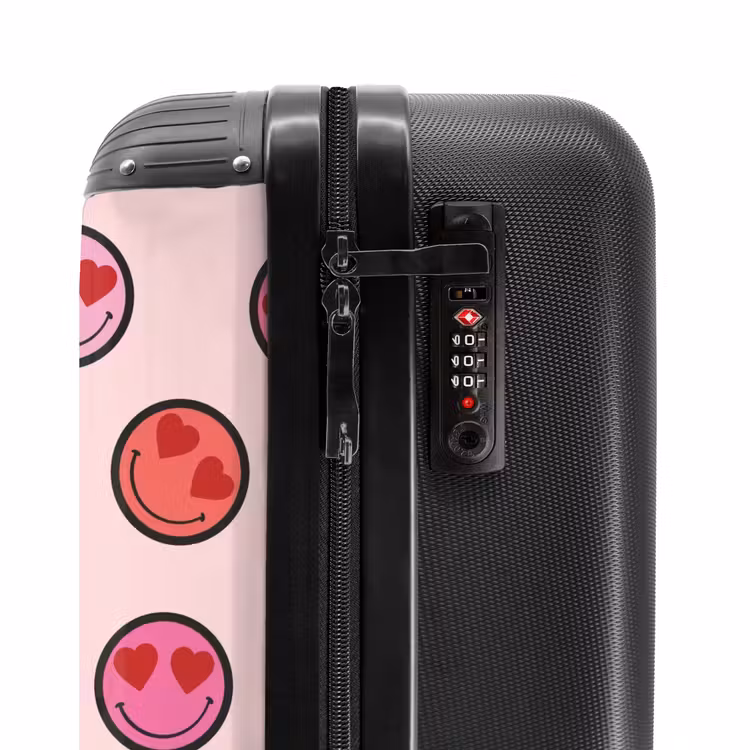 Valise - Smiley rose sur fond rose — 6