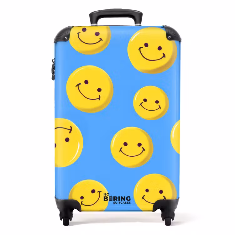 Valise - Smiley sur fond bleu — 1