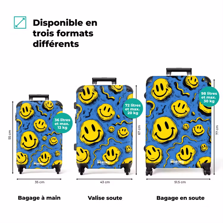 Valise - Smoking jaune sur fond bleu — 3