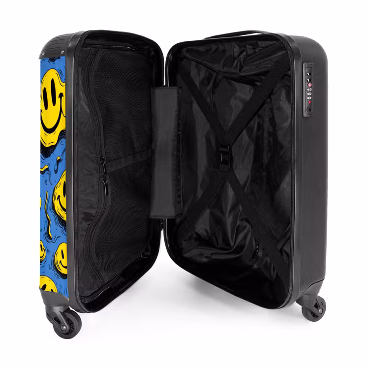 Valise - Smoking jaune sur fond bleu — 5