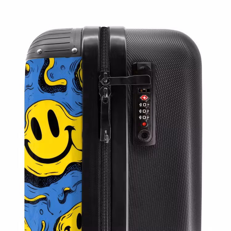 Valise - Smoking jaune sur fond bleu — 6