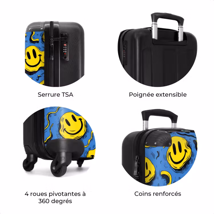 Valise - Smoking jaune sur fond bleu — 8