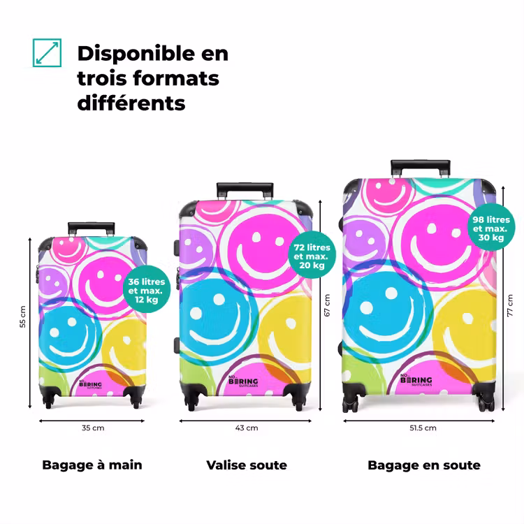 Valise - Smoothies colorés sur fond blanc — 3