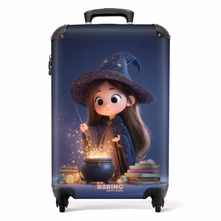 Valise - Sorcière vêtue d'une cape bleu foncé — 1