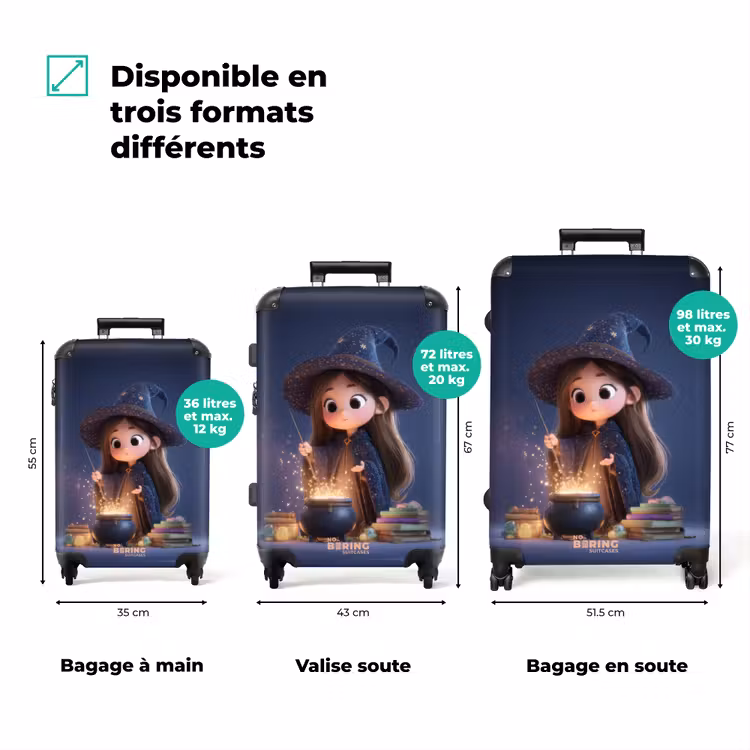 Valise - Sorcière vêtue d'une cape bleu foncé — 3