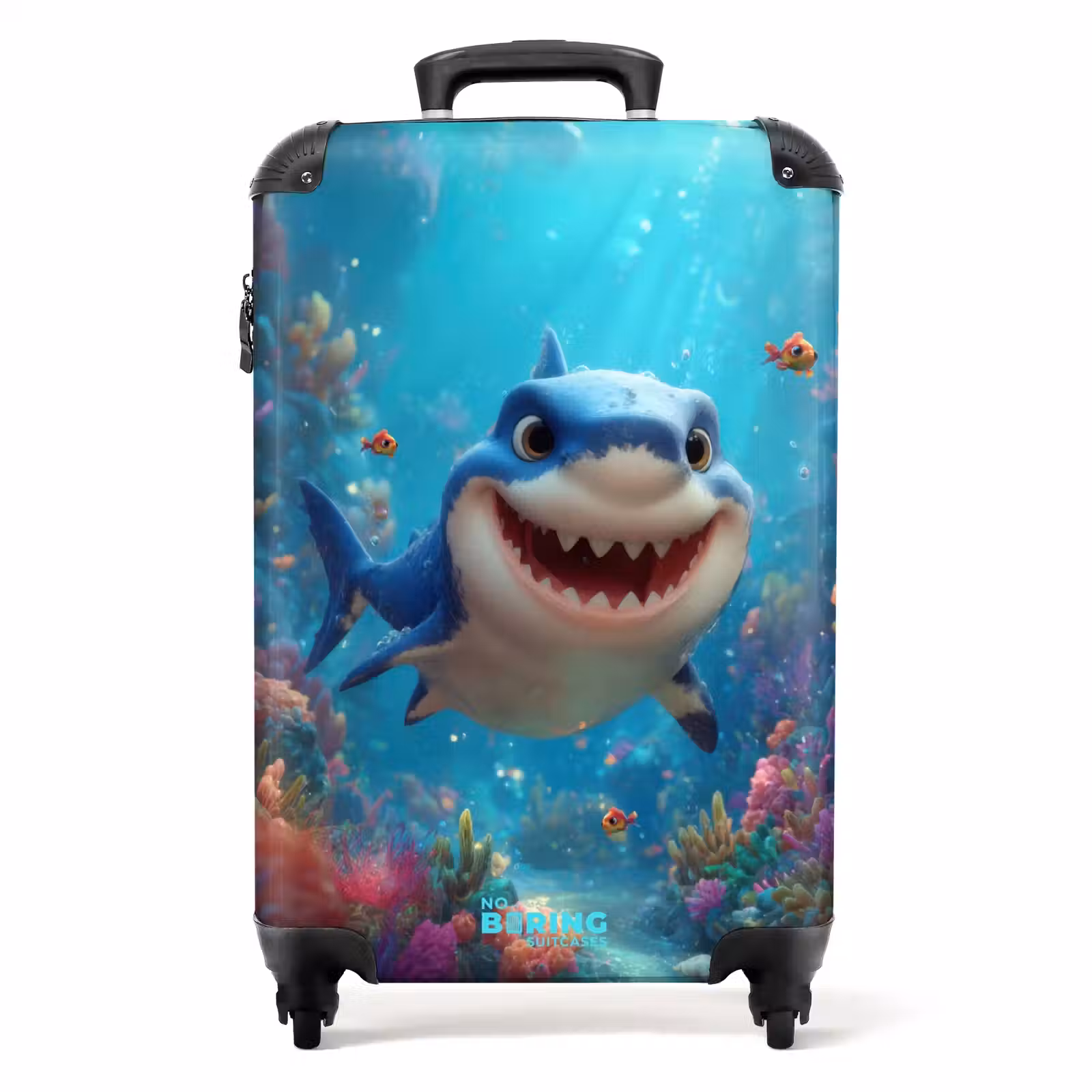 Valise - Requin heureux dans un récif corallien coloré — 1