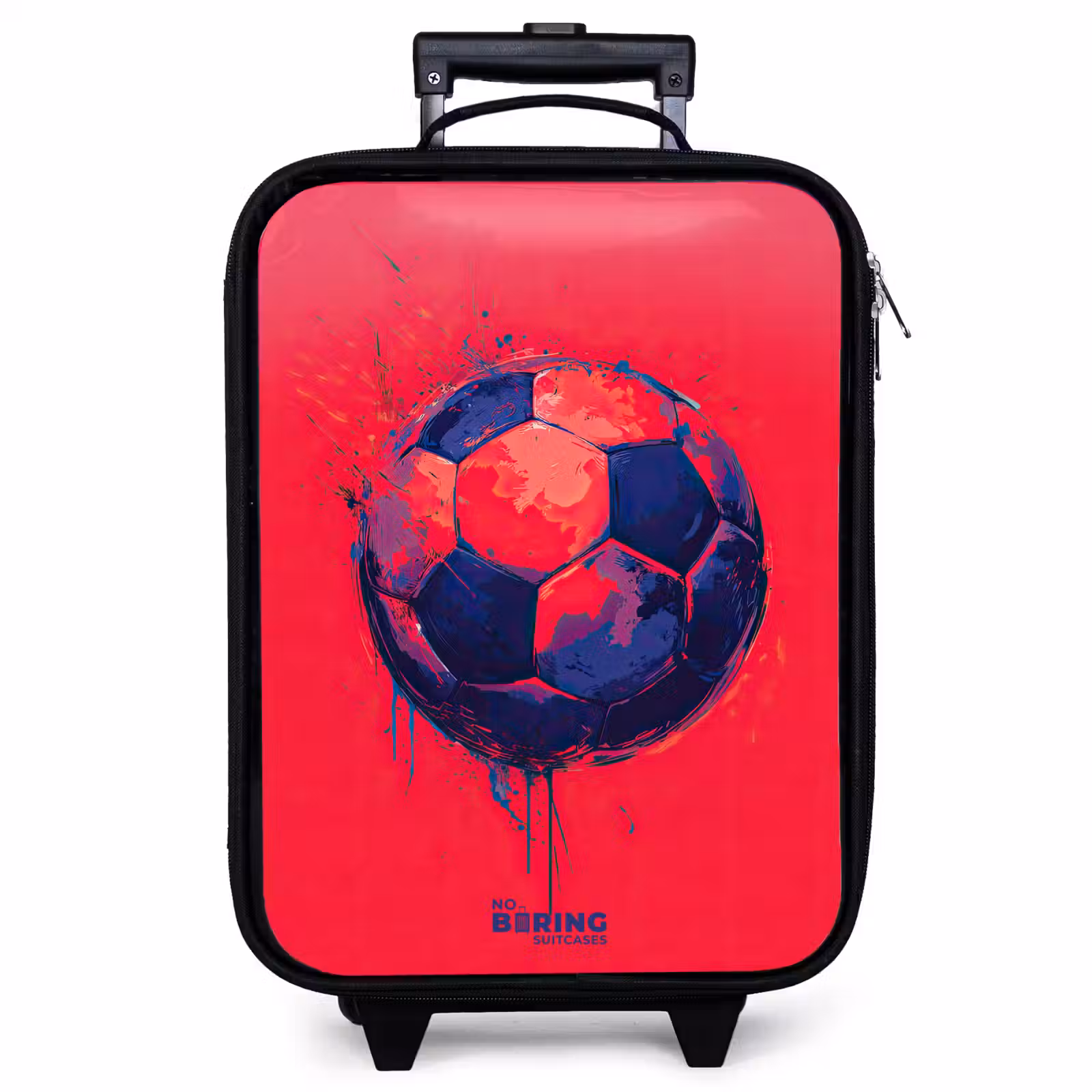 Valise enfant - Football - Peinture - Bleu - Rouge — 1