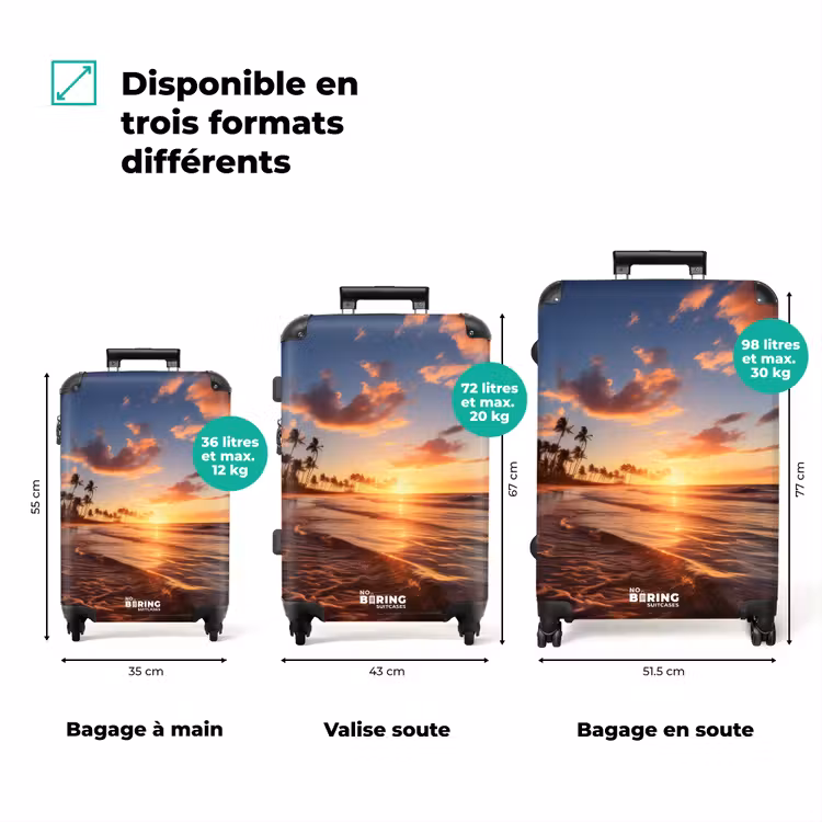 Valise - Mer au coucher du soleil — 3