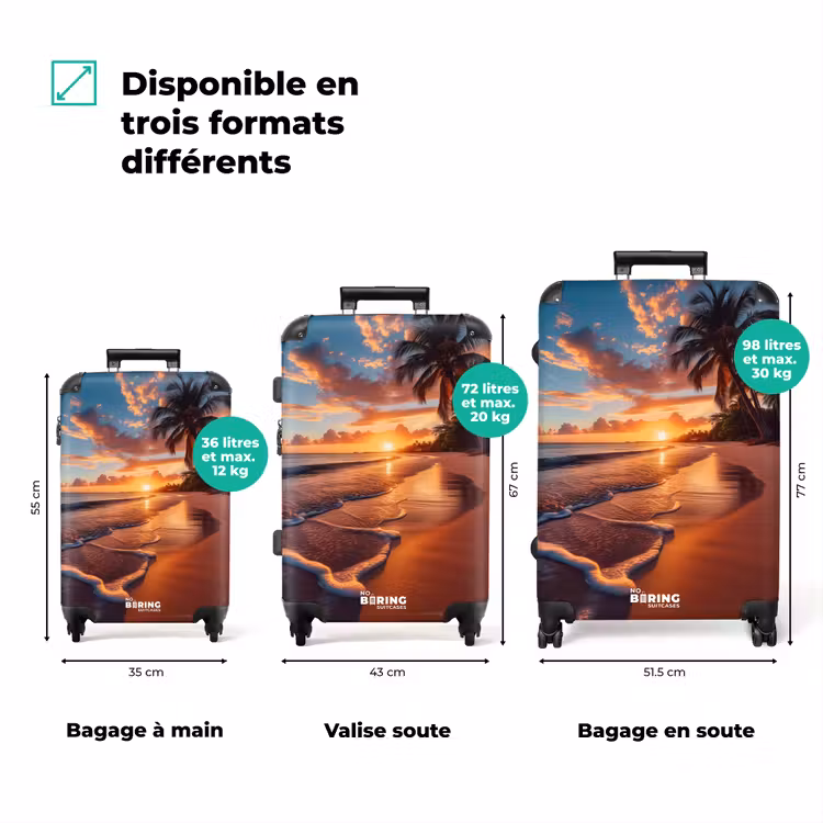 Valise - Plage au coucher du soleil — 3