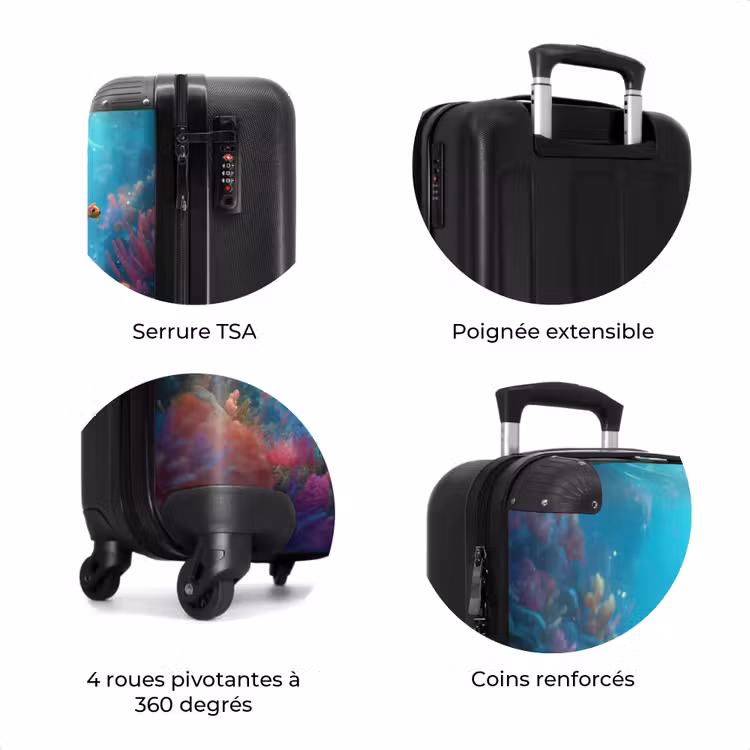 Valise - Requin heureux dans un récif corallien coloré — 8