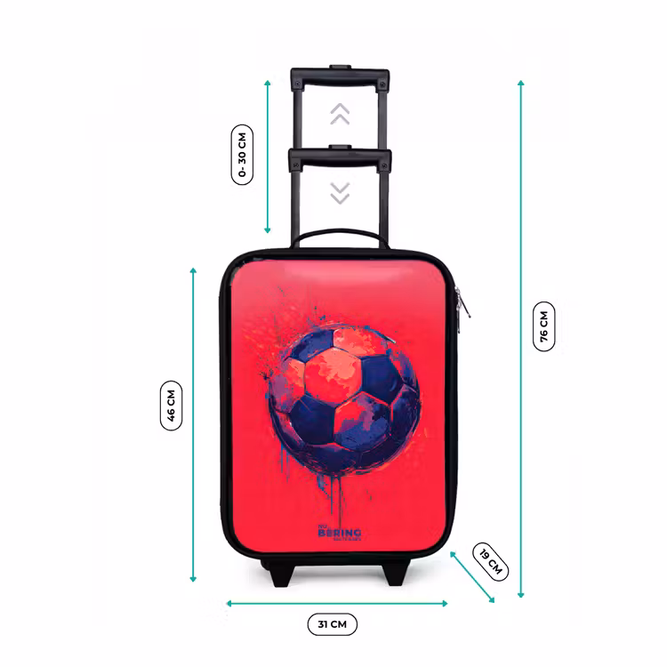 Valise enfant - Football - Peinture - Bleu - Rouge — 7