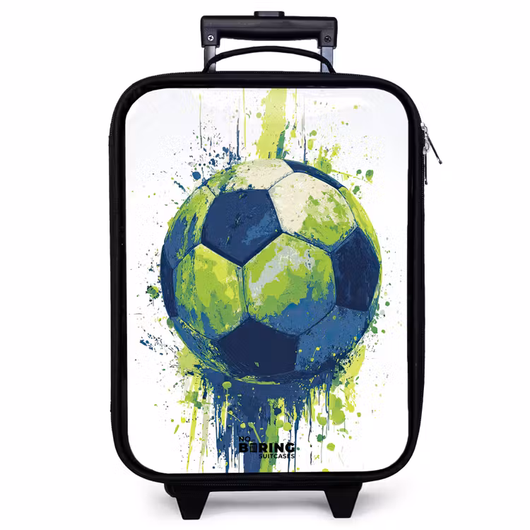 Valise enfant - Football - Peinture - Vert - Bleu — 1