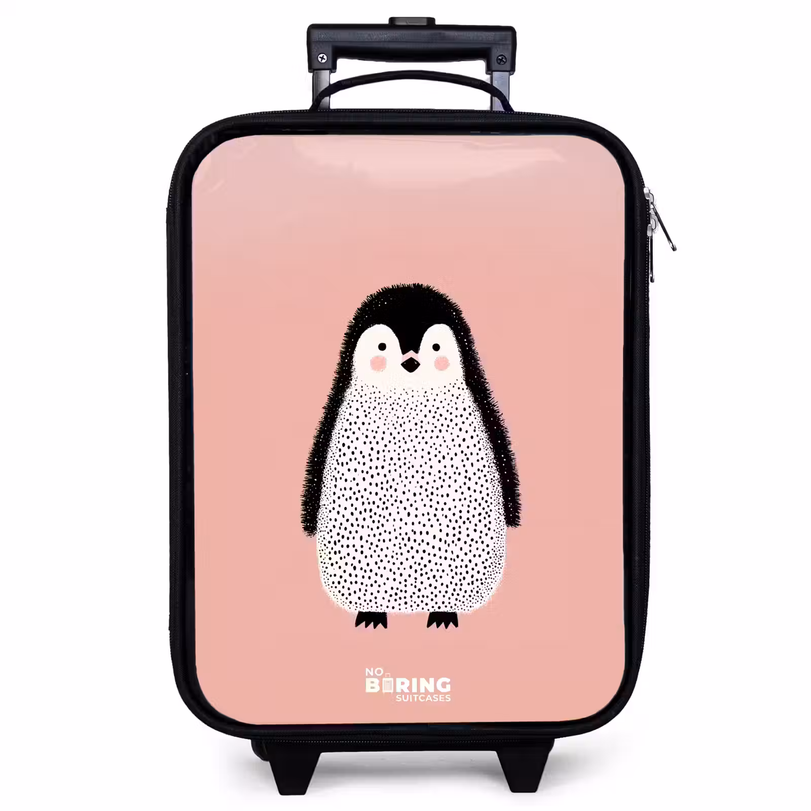 Valise enfant - Pingouin - Points - Rose - Minimaliste — 1