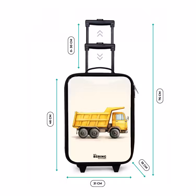 Valise enfant - Camion-benne - Signé - Jaune — 7