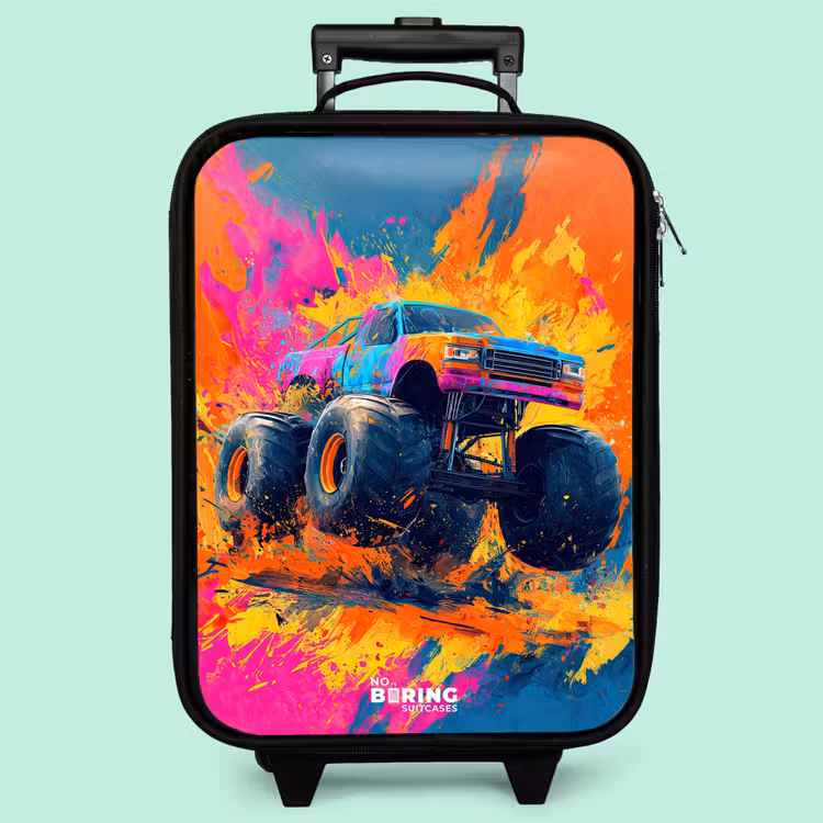 Valise enfant - Camion monstre - Éclaboussures de peinture - Coloré - Explosion — 3