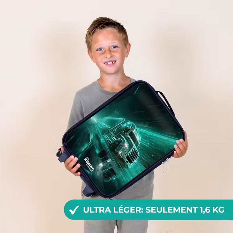 Valise enfant - Camion - Néon - Vert - Ville — 2