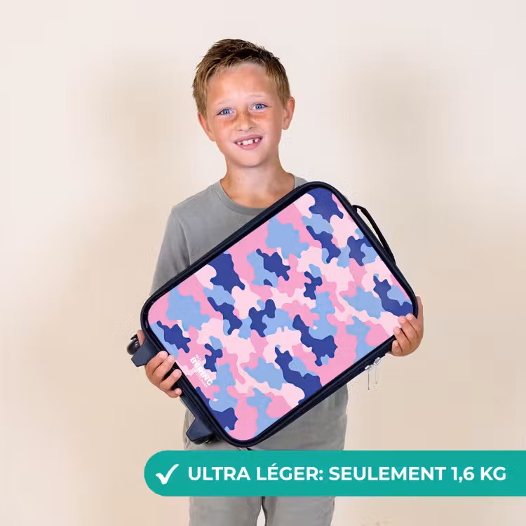 Valise enfant - Camouflage - Rose - Bleu — 2