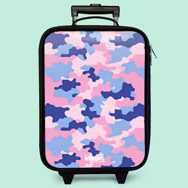 Valise enfant - Camouflage - Rose - Bleu — 3