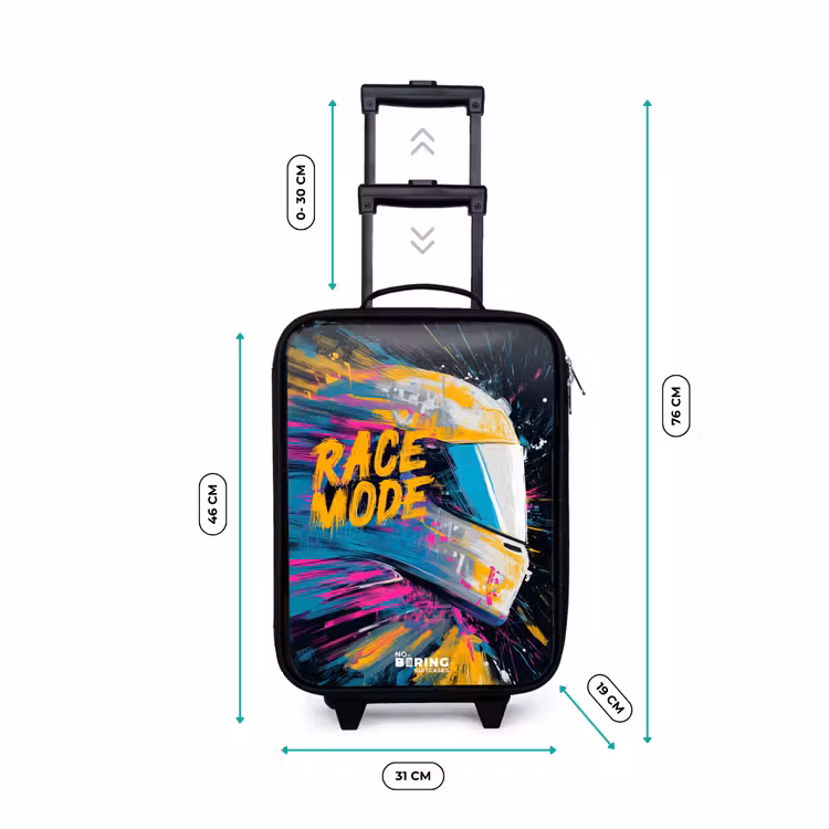 Valise enfant - Casque de course - Éclaboussures de peinture - Coups de pinceau - Mode de course — 7
