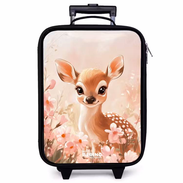 Valise enfant - Cerf - Yeux - Points - Fleurs — 1