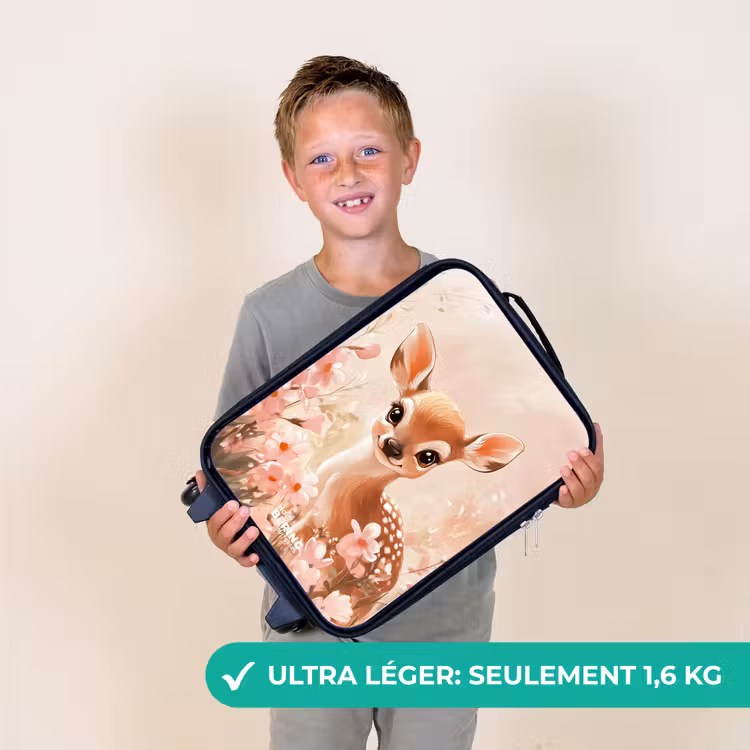 Valise enfant - Cerf - Yeux - Points - Fleurs — 2