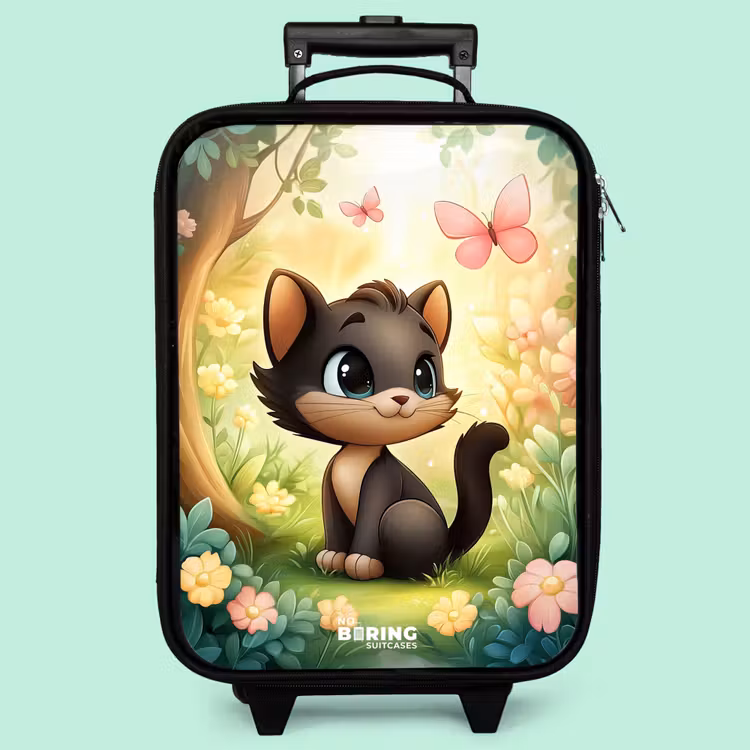 Valise enfant - Chat - Papillon - Fleurs — 3