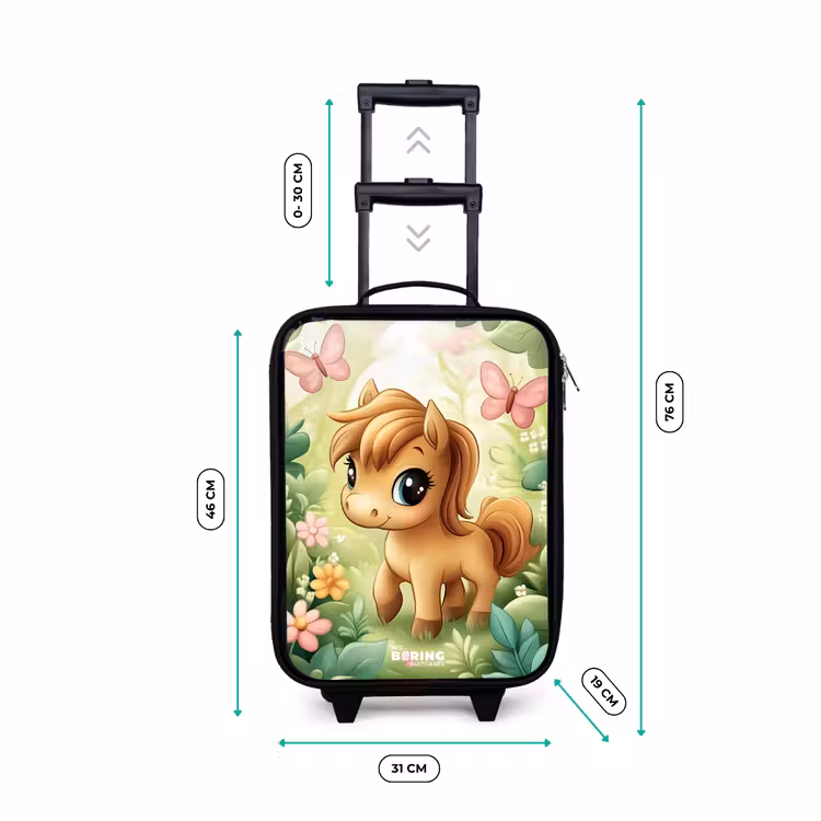 Valise enfant - Cheval - Fleurs - Papillons — 7