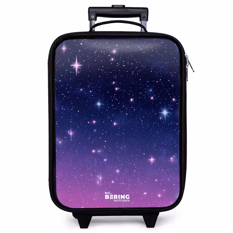 Valise enfant - Étoiles - Galaxie - Bleu - Rose — 1