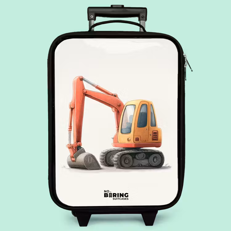 Valise enfant - Excavateur - Signé - Orange — 3