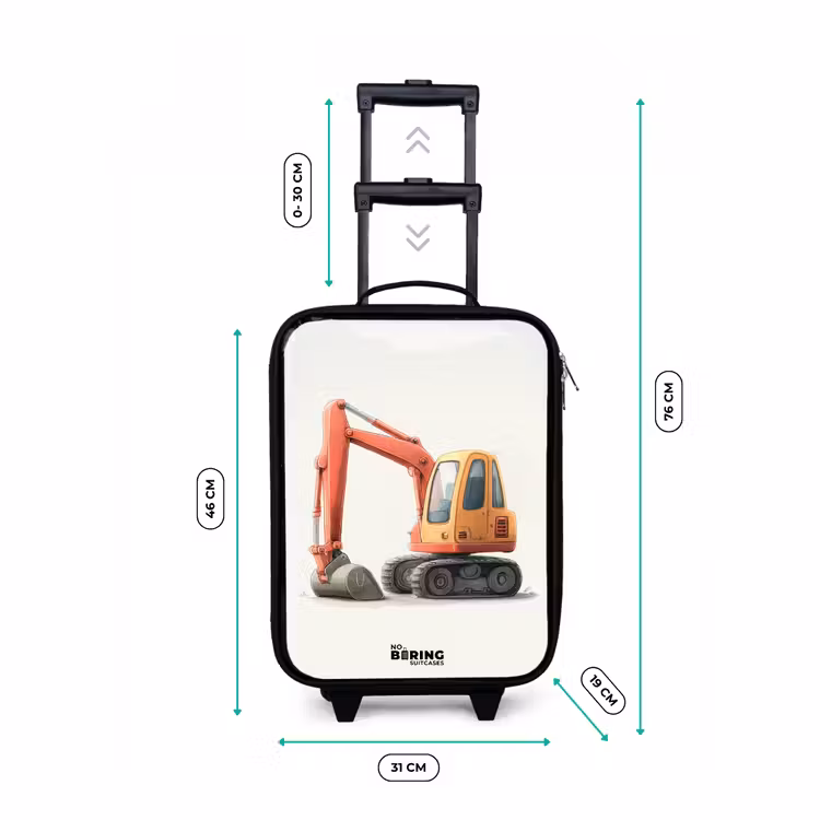 Valise enfant - Excavateur - Signé - Orange — 7