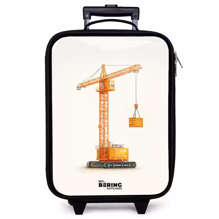 Valise enfant - Grue à tour - Signée - Orange — 1