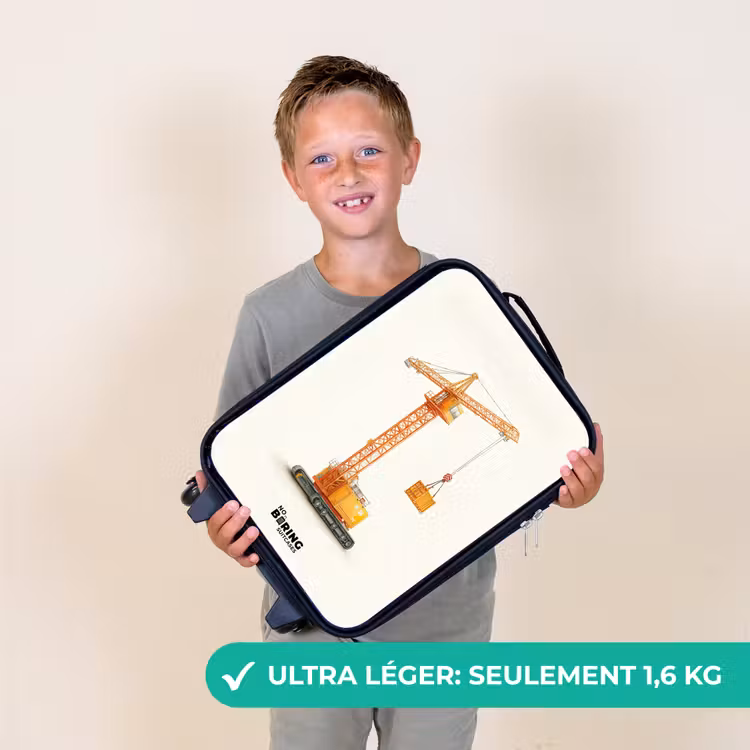 Valise enfant - Grue à tour - Signée - Orange — 2