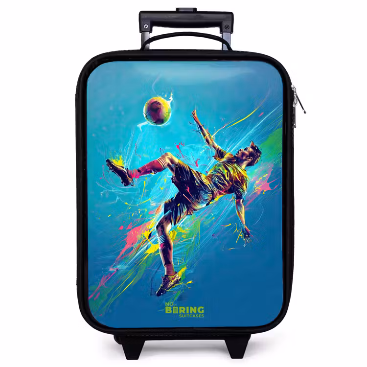 Valise enfant - Néon - Football - Coup de pied - Coloré — 1