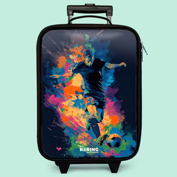 Valise enfant - Néon - footballeur - coloré — 3